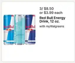 Walgreens Red Bull Energy Drink, 12 oz offer