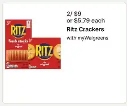 Walgreens Ritz Crackers offer