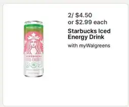 Walgreens Starbucks iced energy drink offer