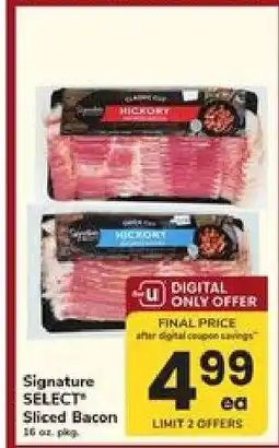 Safeway Signature Select Sliced Bacon offer