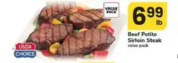 Safeway Beef Petite Sirloin Steak offer