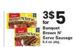 Safeway Banquet Brown'N Serve Sausage offer