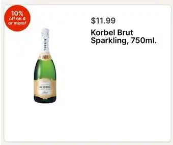 Walgreens Korbel Brut Sparkling, 750ml offer