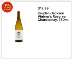 Walgreens Kendall-Jackson Vintner's Reserve Chardonnay, 750ml offer