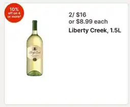 Walgreens Liberty Creek, 1.5L offer