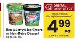 Safeway Ben & Jerry's Ice Cream or Non-Dairy Dessert offer