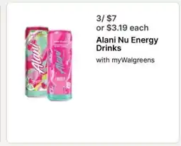 Walgreens Alani Nu Energy Drinks offer