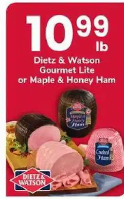 Safeway Dietz & Watson Gourmet Lite or Maple & Honey Ham offer