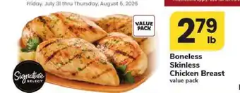 Safeway Signature Select Boneless Skinless Chicken Breast offer