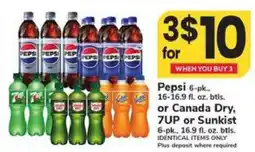 Safeway Pepsi or Canada Dry, 7UP or Sunkist offer