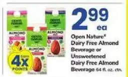 Safeway Open Nature Dairy-Free Almond Beverage offer