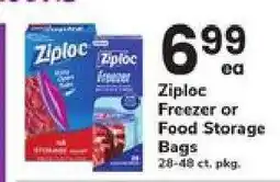 Safeway Ziploc Freezer or Food Storage Bags offer