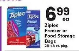 Safeway Ziploc Freezer or Food Storage Bags offer