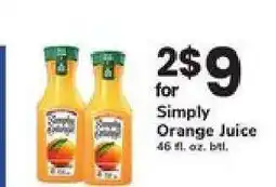 Safeway Simply Orange Juice offer