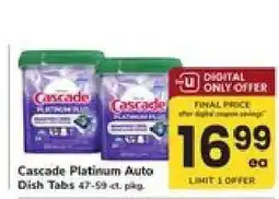 Safeway Cascade Platinum Auto Dish Tabs offer