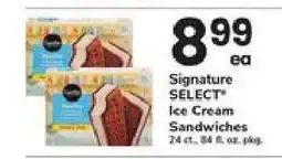 Safeway Signature SELECT Ice Cream Sandwiches offer