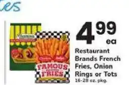 Safeway Restaurant Brands French Fries, Onion Rings or Tots offer