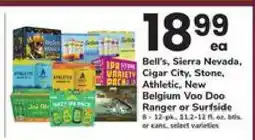 Safeway Bell's, Sierra Nevada, Cigar City, Stone, Athletic, New Belgium Voo Doo Ranger or Surfside offer
