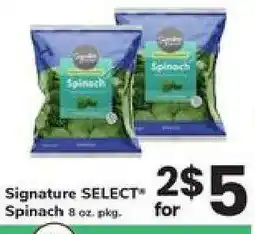 Safeway Signature SELECT Spinach offer
