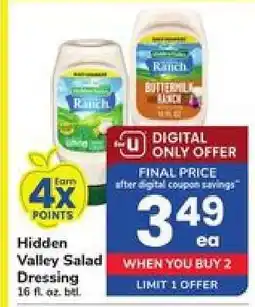 Safeway Hidden Valley Salad Dressing offer