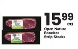 Safeway Open Nature Boneless Strip Steaks offer