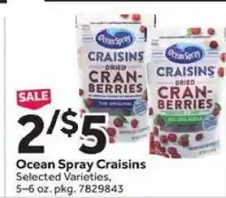 Stop&Shop Ocean Spray Craisins offer