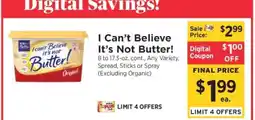 ShopRite I Can't Believe It's Not Butter! offer