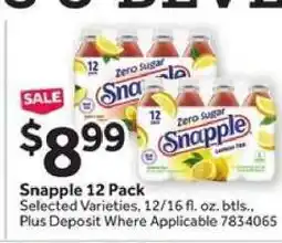 Stop&Shop Snapple 12 Pack offer