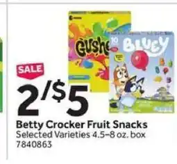 Stop&Shop Betty Crocker Fruit Snacks offer