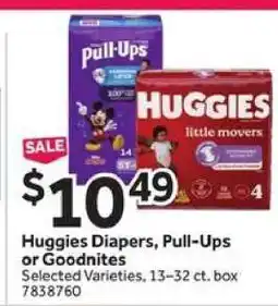 Stop&Shop Huggies Diapers, Pull-Ups or Goodnites offer