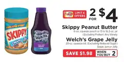 ShopRite Skippy Peanut Butter / Welch’s Grape Jelly offer