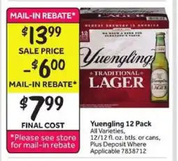 Stop&Shop Yuengling 12 Pack offer