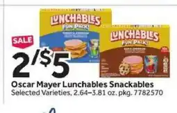Stop&Shop Oscar Mayer Lunchables Snackables offer