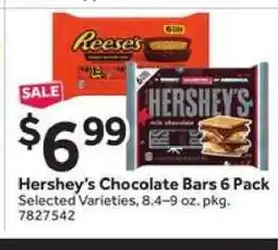 Stop&Shop Hershey's Chocolate Bars 6-Pack offer