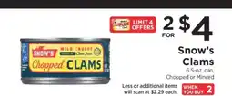 ShopRite Snow's Clams offer