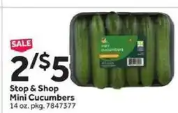 Stop&Shop Stop & Shop Mini Cucumbers offer