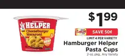 ShopRite Hamburger Helper Pasta Cups offer