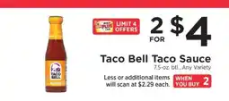 ShopRite Taco Bell Taco Sauce offer