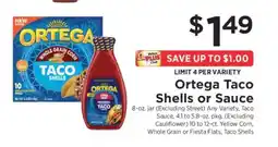 ShopRite Ortega Taco Shells or Sauce offer