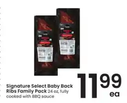 Albertsons Signature Select Baby Back Ribs Family Pack offer
