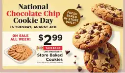 ShopRite Store Baked Cookies offer