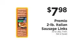 ShopRite Premio 2-lb. Italian Sausage Links offer