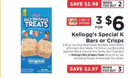 ShopRite Kellogg's Rice Krispies Treats offer