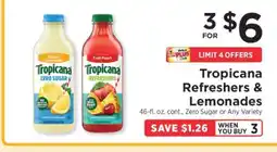 ShopRite Tropicana Refreshers & Lemonades offer