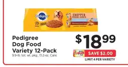 ShopRite Pedigree Dog Food Variety 12-Pack offer