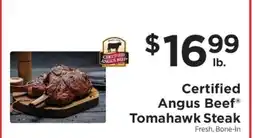 ShopRite Certified Angus Beef Tomahawk Steak offer