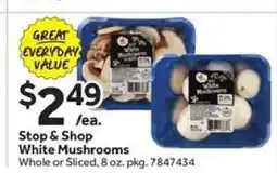 Stop&Shop Stop & Shop White Mushrooms offer