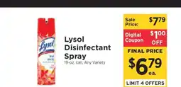 ShopRite Lysol Disinfectant Spray offer