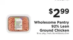 ShopRite Wholesome Pantry 92% Lean Ground Chicken offer