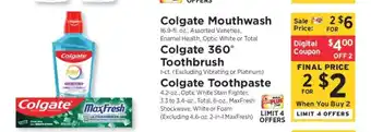 ShopRite Colgate Toothpaste offer